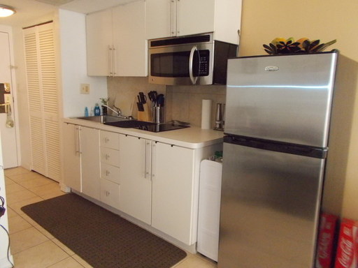 Kitchen area at the apartment for sale in Sunny Is